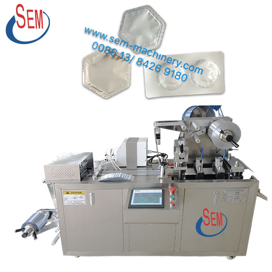 DPP-80 automatic liquid blister packer aluminum foil blister pack butter filling sealing packing machine DPP-80 automatic liquid blister packer aluminum foil blister pack butter filling sealing packing machine