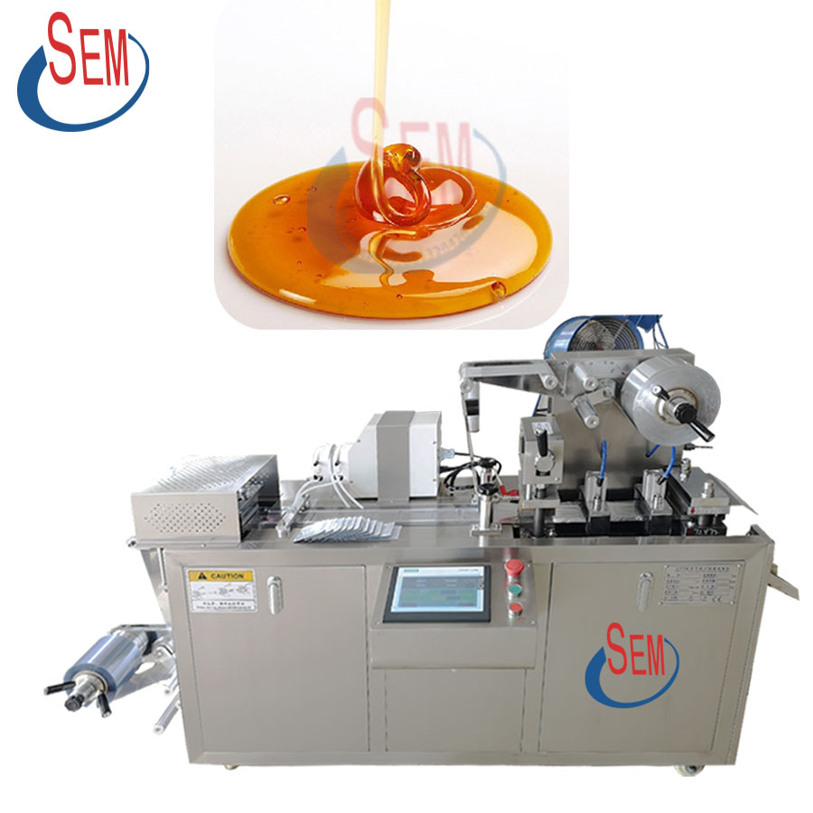 DPP80 Honey jam olive oil packaging mono dose liquid capsule blister machine DPP80 Honey jam olive oil packaging mono dose liquid capsule blister machine