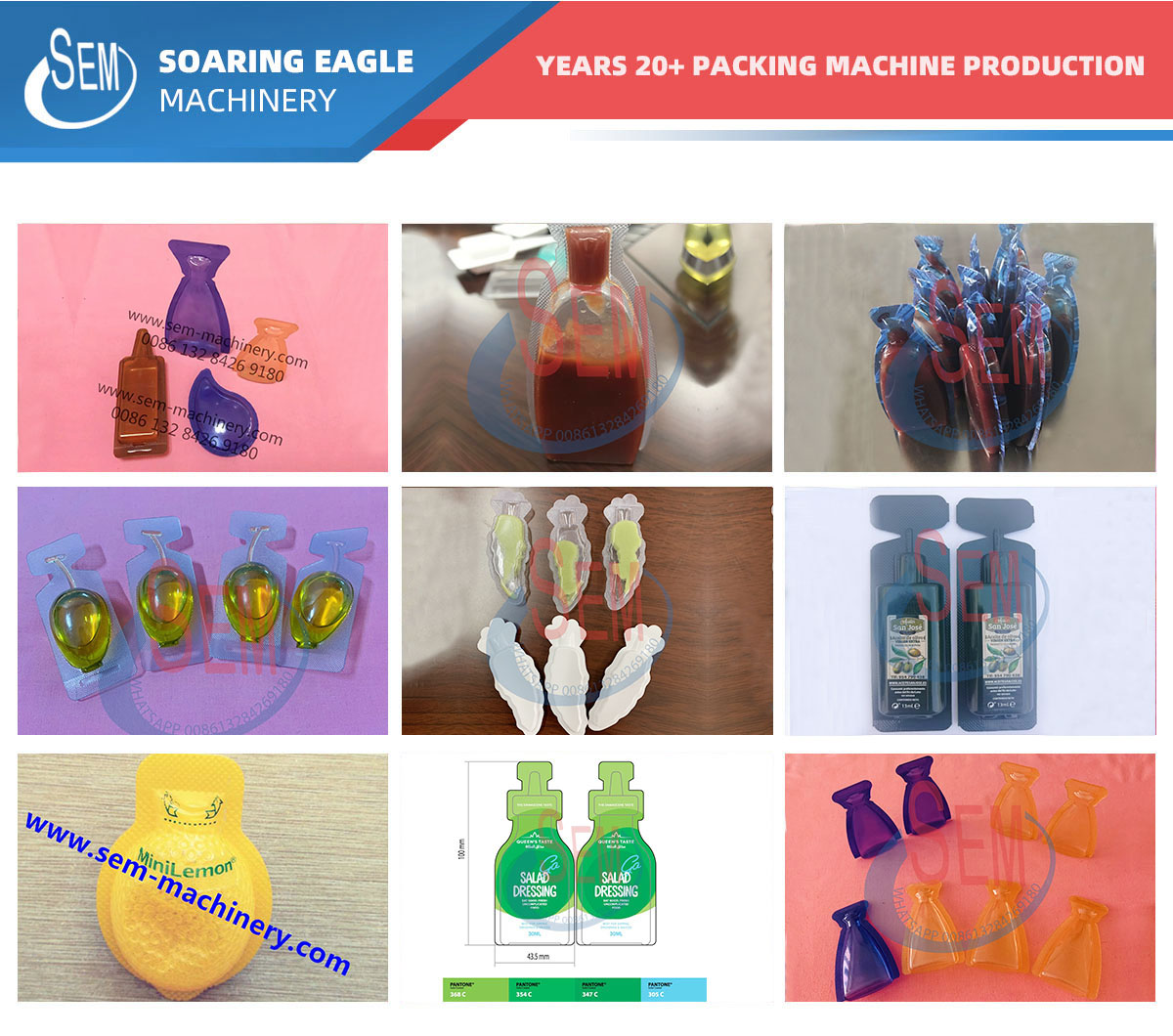 Plastic ampoule filling sealing machine and labeling machine