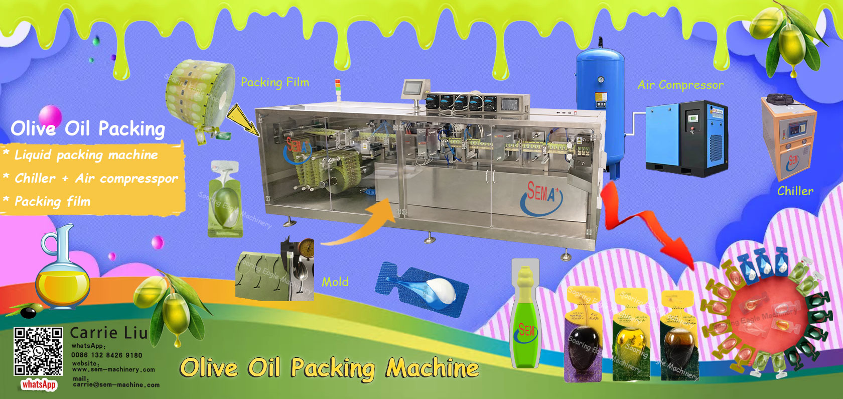 Automatic olive oil packing machine——one site service